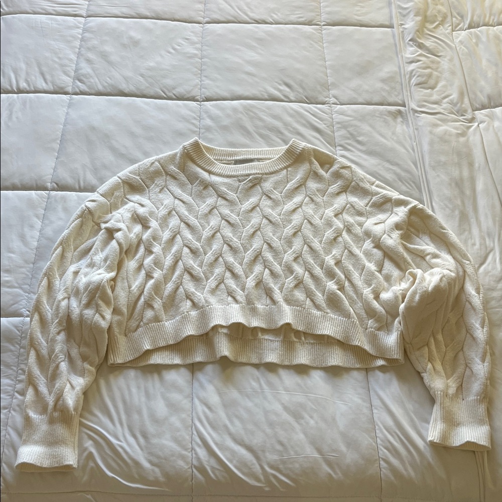 Pink Rose cropped sweater